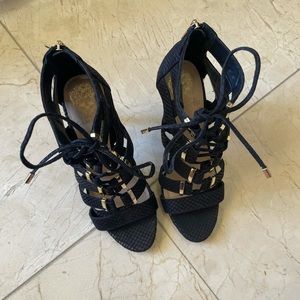 Vince Camuto Lace Up Cage Heels
